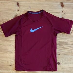 Nike Maroon Running And Training T-shirt